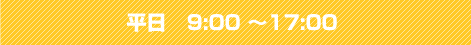 平日9：00～17：00